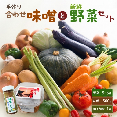手作り合わせ味噌と新鮮野菜セット 88925 - 佐賀県玄海町