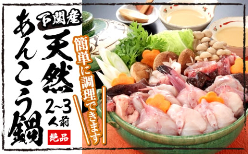 下関産 天然あんこう鍋 2～3人前 冷凍 あんこう アンコウ 鮟鱇 海鮮鍋 高級魚 鮮魚 スープ 付き 下関 山口 冬 鍋セット 年末年始 年末 正月 【12/23までのご入金で年内発送】 890354 - 山口県下関市