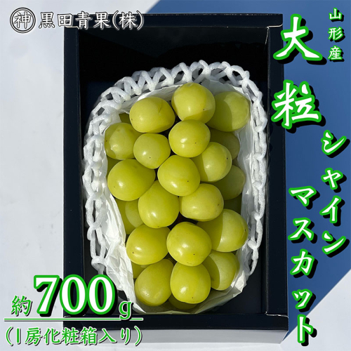 山形産 シャインマスカット 秀品 約700g(1房化粧箱入り)【令和8年産先行予約】FU23-418 891504 - 山形県山形市