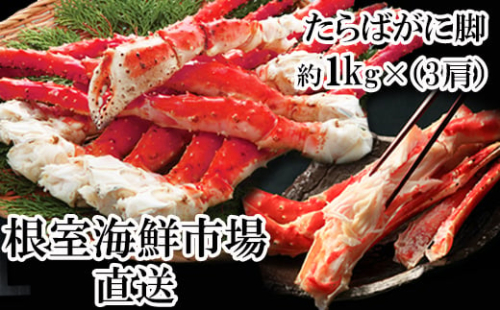 D-28034  根室海鮮市場＜直送＞ボイルたらばがに脚約1kg×3肩