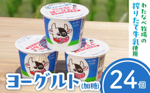 わたなべ牧場のヨーグルトセット24個入（スプーン無し）【ヨーグルト 加糖 スプーン無し】