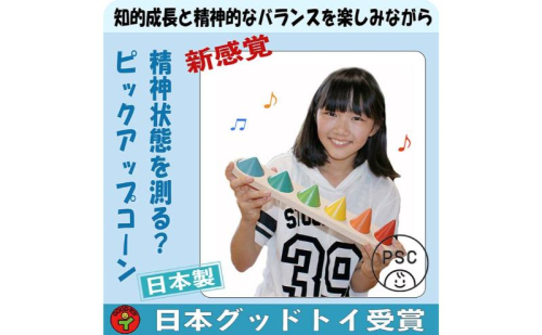 木のおもちゃ/精神状態を測るピックアップコーン psc / 型はめ 知育玩具 日本製 1歳～100歳 高齢者 老人 リハビリ バリアフリー おしゃれ 誕生日ギフト～出産祝い 男の子 女の子 頭の体操 ゲーム 木製 玩具療法 892554 - 長野県上田市