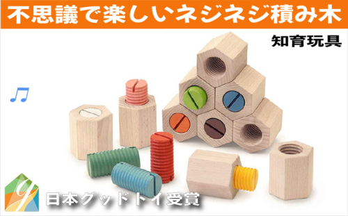 木のおもちゃ/六角ひねり積み木 日本グッド・トイ受賞おもちゃ 知育玩具 型はめ 日本製 プレゼント おしゃれ 誕生日 出産祝い リハビリ 木製 892563 - 長野県上田市