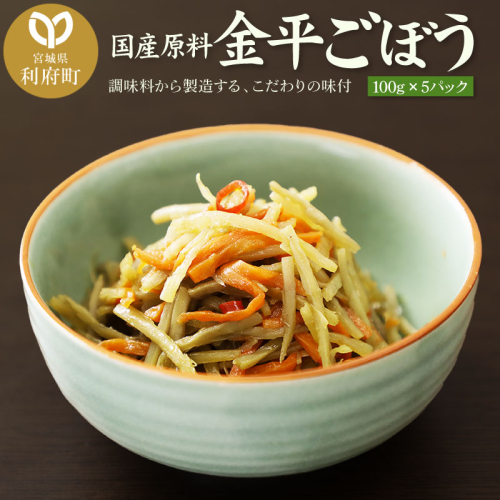 国産原料 金平ごぼう 100g×5パック 893644 - 宮城県利府町
