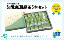 ◆こちらの返礼品は、父の日6月15日にお届けします。毎日の健康づくりに！知覧深蒸し茶5本のセットです。米ぬかを使った土づくりで心を込めて育てました。昔ながらの茶柱の入った縁起の良いお茶です。厳選された