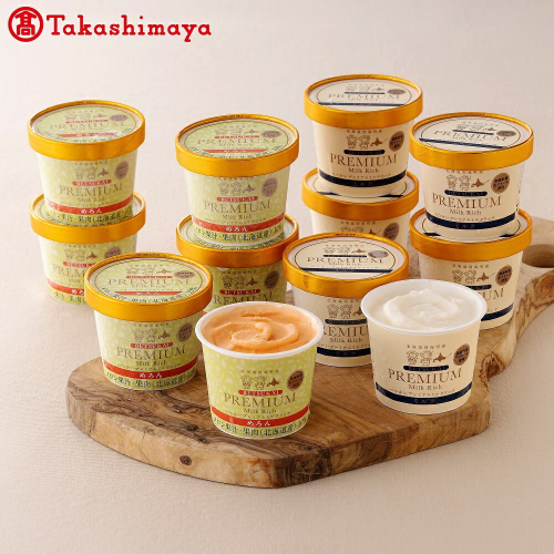 〈べつかい乳業興社〉 プレミアムミルクリッチ（ミルク・めろん各6個） 【高島屋選定品】【TK0000057】 895949 - 北海道別海町