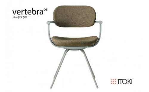イトーキ バーテブラ03 （vertebra03）ワークチェア【 お客様組立品 ( かんたん組立 ) /   4本脚 回転 本体：L4/ペールオリーブ CD張地：ダークオリーブ / 柴田文江氏デザイン / 日本製 】  オフィスチェア デスクチェア ダイニングチェア KG-855CD-L4L2CF (KG-855CD-L4L2C)【EI033W】 896261 - 滋賀県近江八幡市