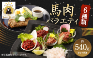 6種 馬肉 バラエティ 約540g タレ付き 馬刺し 食べ比べ