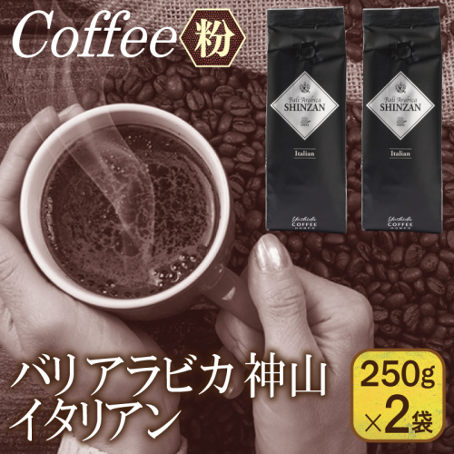 バリアラビカ神山イタリアン　250g×2袋／粉 【珈琲 こーひー コーヒー 自家焙煎 オリジナル ギフト キャンプ アウトドア 家計応援】 099H1853 899919 - 大阪府泉佐野市