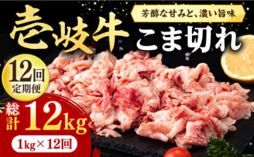 【全12回定期便】 壱岐牛 こま切れ （バラ） 1kg《壱岐市》【株式会社イチヤマ】[JFE078] 定期便  肉 牛肉 細切れ 小間切れ BBQ 焼肉 焼き肉 赤身 360000 360000円