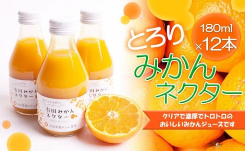 とろり　みかんネクター180ml×12本［IKE232］