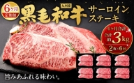 【6ヶ月定期便】 九州産 黒毛和牛 サーロインステーキ 合計約3kg (約250g×2枚×6回) 牛肉 国産 ステーキ サーロイン 牛肉 お肉 国産 日本産