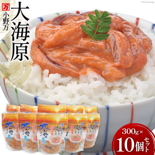 海の恵みをじっくり仕込んだ塩辛 大海原 300g 10個セット [小野万 宮城県 気仙沼市 20565161] 魚介類 いか イカ 塩辛 いか塩辛 イカ塩辛 冷蔵 酒の肴 おつまみ ご飯のお供 906123 - 宮城県気仙沼市