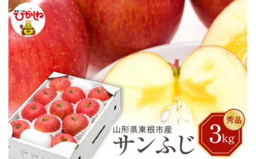 【令和7年産 先行予約】りんご サンふじ 3kg(秀品) 東根市 山形県 東根農産センター提供 hi027-207-1