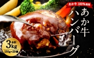 熊本県産 GI認証取得 あか牛 ハンバーグ 合計3kg 惣菜 おかず
