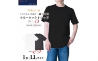 [父の日] クルーネック 半袖 Tシャツ 1枚 黒 LLサイズ スビンプラチナム 綿100% ブラック(STKJ23-040) ( ふるさとチョイス ふるさと納税 ランキング キャンペーン やり方 限度額 仕組み シミュレーション )