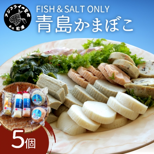 【A9-010】FISH&SALT ONLY 青島かまぼこ5個入り 9081 - 長崎県松浦市