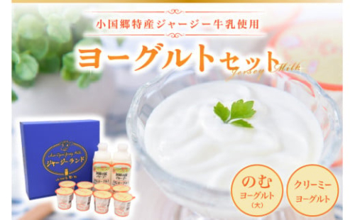 【小国郷特産ジャージー牛乳を使用！】ヨーグルトセット（YS-2） 小国郷特産 ジャージー牛乳 ヨーグルト セット 2種 飲むヨーグルト のむヨーグルト 900ml クリーミーヨーグルト 110g 詰め合わせ セット ギフト 贈答用 乳飲料 乳製品 ご当地 熊本 阿蘇 南小国町 小国町 送料無料