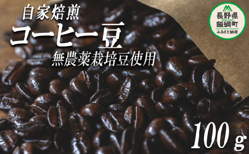 自家焙煎 コーヒー豆 100g 消灯珈琲 自家栽培 無農薬栽培豆使用 ネコポスにてお届け 信州 飲料 珈琲 コーヒー 豆 珈琲豆 焙煎 無農薬 オーガニック 長野 店舗直送 ネコポス 4000円 長野県 飯綱町 [1607]