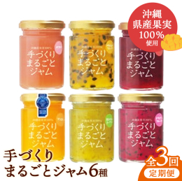 八重瀬町で収穫した果物をオリジナルの手づくりジャムになりました。 ■関連ワード 手づくり 6個 詰め合わせ セット 定期便 隔月 3回お届け マンゴー ドラゴンフルーツ 秋ミカン カーブチー グアバ 