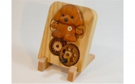 歯車パズル・木のおもちゃ－わんこ（イチイ）　犬（いぬ）の木製おもちゃ　自動人形　かわいい　楽しい不思議な木製歯車　精密木工　パズル　手作り