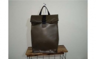 「防水革背負袋」　Waterproof leather  Backpack（カーキ）