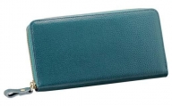 豊岡工房　牛革コインが分けられる長財布（3774-10）ブルー