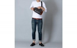 【ふるさと納税】豊岡鞄 帆布×皮革ワンショルダー(24-132) ブラック