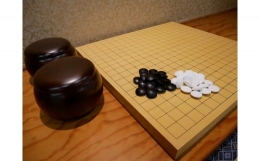 【ふるさと納税】GS-03【 碁盤 】新カヤ 10号 接合盤 セット 卓上 囲碁 将棋 木工品