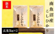 【予約】【令和6年産 新米】南魚沼産コシヒカリ（玄米）【5kg×2袋】新潟県 特A地区の美味しいお米。