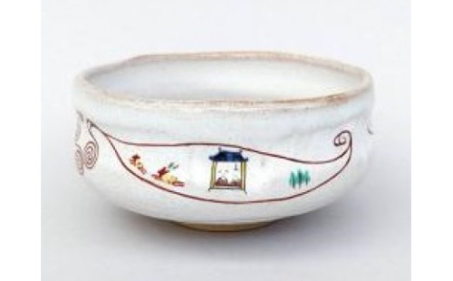 奈良絵「天平の風」旅茶盌 赤膚焼 窯元 陶器 伝統工芸 奈良県 奈良市 奈良 なら F-79