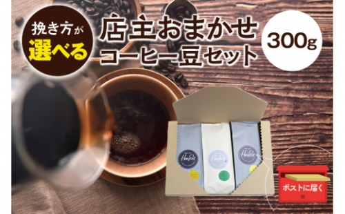 【細挽き】店主おまかせ 挽き立てコーヒー豆3種類セット(100g×3種類） 924360 - 和歌山県新宮市