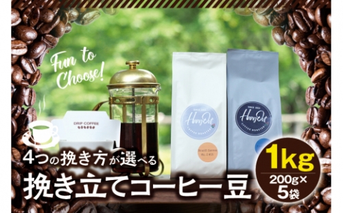 【中挽き】挽き立てコーヒー豆 1kg コーヒー豆 焙煎 コーヒー セット