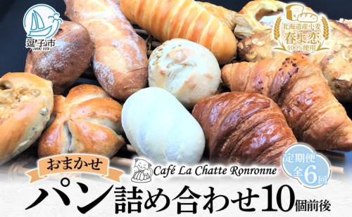 6ヶ月定期便 おまかせ 詰め合わせ パン 10個前後入り アソート 北海道産小麦 春よ恋 天然酵母 クロワッサン 朝食 冷凍配送 クール便 無料配送 神奈川県 逗子市 カフェ ラ・シャット・ロンロン 925328 - 神奈川県逗子市