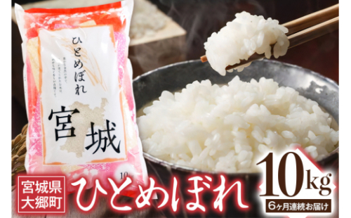 [定期便／6ヶ月連続] 令和6年産 ひとめぼれ 10kg｜2024年 宮城産 大郷町 白米 米 コメ 精米 定期便 [0205] 925471 - 宮城県大郷町