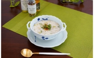A15-72 有田焼 花鳥紋スープ碗皿 青雅堂