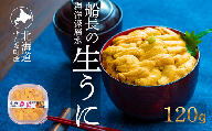 【2026年6月上旬から順次発送】【海洋深層水使用】北海道産 生うに 120g×1個 キタムラサキウニ 直送 旬 パスタ 寿司 焼き うに丼 海鮮 せたな町 ふるさと納税