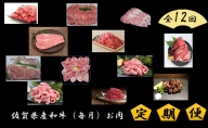 佐賀県産和牛 定期便12回 毎月お届け お肉