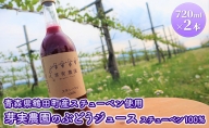 芽実農園のぶどうジュース（スチューベン100％）720ml×2本 青森県鶴田町産スチューベン使用