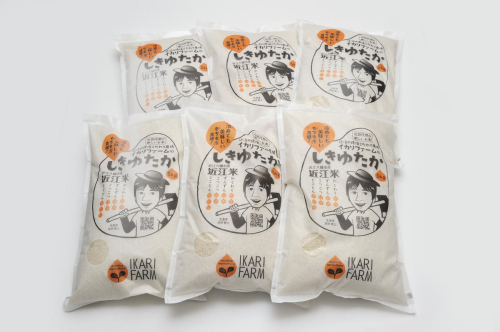【新米】【7年産】すっごいもちもち「しきゆたか」白米定期便　６カ月で５kgを６回お届け（１カ月に1回）【C013U1】 93235 - 滋賀県近江八幡市
