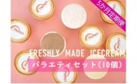【5か月定期便】湘南茅ヶ崎の人気店 プレンティーズのアイスクリーム（バラエティセット10個）