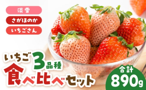 【先行予約 2027年1月～発送】いちご 3品種 食べ比べセット【岸川農園】 いちご 苺 イチゴ いちごさん あわゆき 淡雪 淡雪いちご ほのか さがほのか フルーツ 果物 佐賀県産 さがいちご 九州 佐賀県 白石町 [IAP029] 933685 - 佐賀県白石町