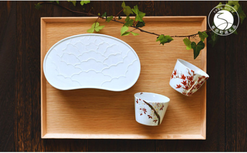 有田焼 白釉繭箱&春秋マルチカップ3点セット【ARITAYAKI-STORE】 A35-225 933933 - 佐賀県有田町