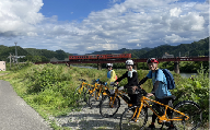 新温泉町七釜温泉発　ガイドつきポタリングツアー Eバイクで日本海の景色を満喫しよう!ペアチケット　【1409508】