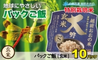 地球にやさしいパックご飯 10食入り【玄米】　減農薬・減化学肥料 「特別栽培米」
