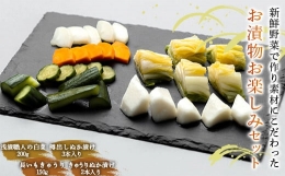 【ふるさと納税】新鮮野菜で作り素材にこだわったお漬物お楽しみセット（ぬか漬け入り） F20C-699
