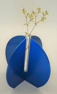 アルミ一輪挿し（気球）ブルー　おしゃれ　お花　フラワーベース　花瓶　シンプル　４色展開