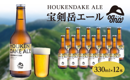 【数量限定 / 期間限定】南信州ビールOgna「宝剣岳エール」（330ml×12本セット）【駒ヶ根市産大麦麦芽使用】 お酒 晩酌 家飲み BBQ  945238 - 長野県駒ヶ根市