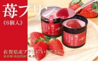 佐賀県産ブランド“いちごさん”100％使用 苺プリン６個入 F169
