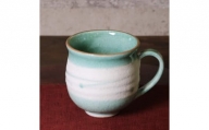 [500ml] 信楽焼 大容量 彩虹マグカップ（翡翠色） 大きい 陶器 おしゃれ